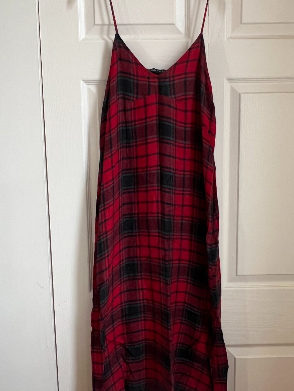 Zara plaid flannel-like XS maxi dress. No tags, never worn.